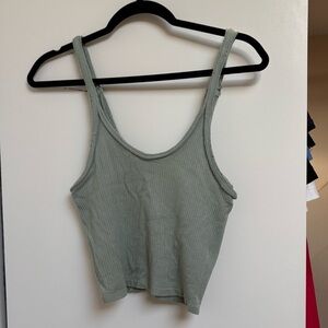 Women's Ribbed Tank Top - Green